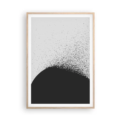 Poster in light oak frame - Movement of Particles - 70x100 cm