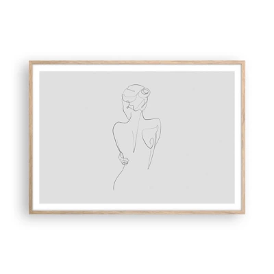 Poster in light oak frame - Music of the Body - 100x70 cm