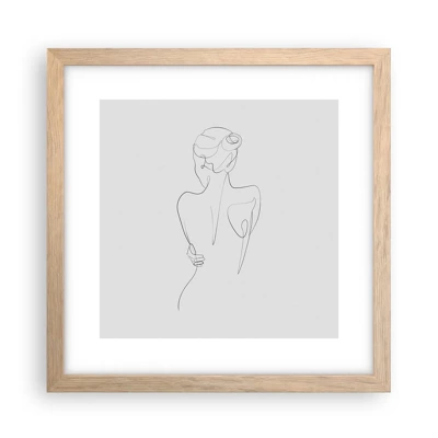 Poster in light oak frame - Music of the Body - 30x30 cm