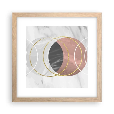 Poster in light oak frame - Music of the Spheres - 30x30 cm