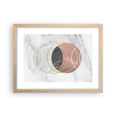 Poster in light oak frame - Music of the Spheres - 40x30 cm