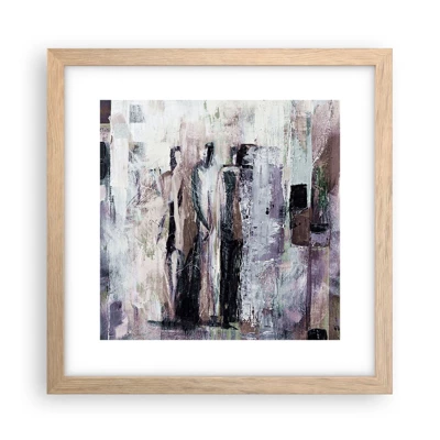 Poster in light oak frame - Mysterious Trio - 30x30 cm