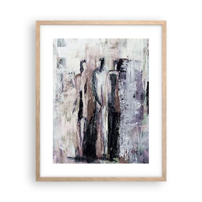 Poster in light oak frame - Mysterious Trio - 40x50 cm