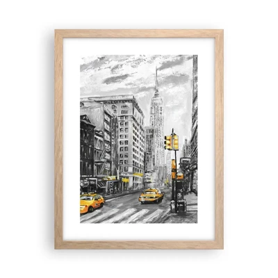 Poster in light oak frame - New York Tale - 30x40 cm