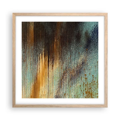 Poster in light oak frame - Non-accidental Colourful Composition - 50x50 cm