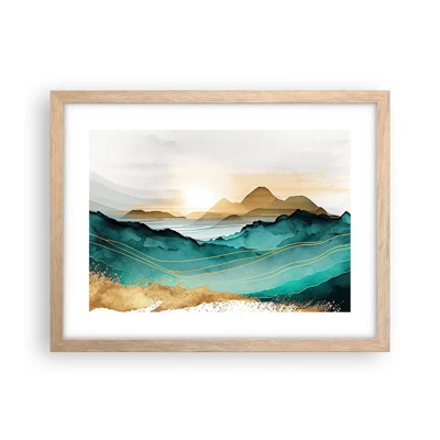 Poster in light oak frame - On the Verge of Abstract - Landscape - 40x30 cm