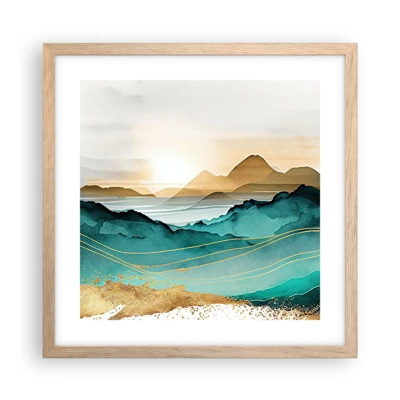 Poster in light oak frame - On the Verge of Abstract - Landscape - 40x40 cm