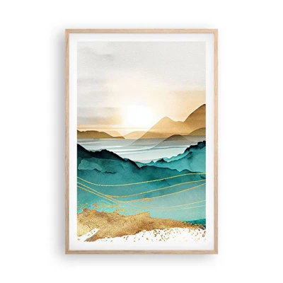 Poster in light oak frame - On the Verge of Abstract - Landscape - 61x91 cm