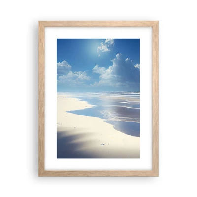 Poster in light oak frame - Paradise Holiday - 30x40 cm