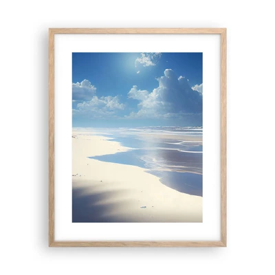 Poster in light oak frame - Paradise Holiday - 40x50 cm