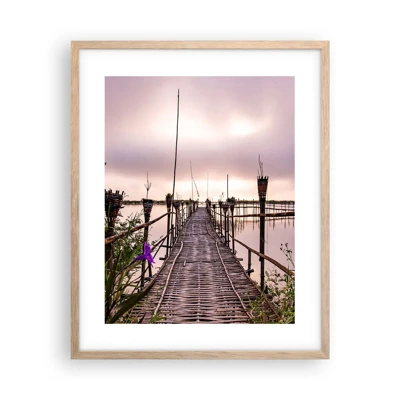 Poster in light oak frame - Peace and Quiet of Asia - 40x50 cm