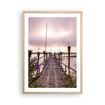 Poster in light oak frame - Peace and Quiet of Asia - 50x70 cm