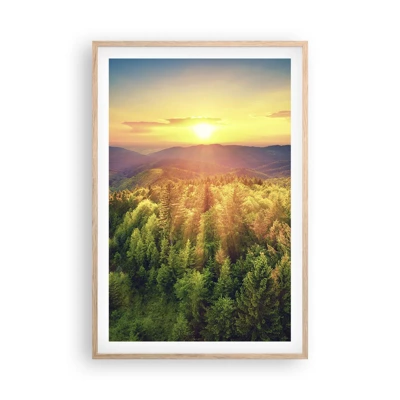 Poster in light oak frame - Peaks and Summits - 61x91 cm