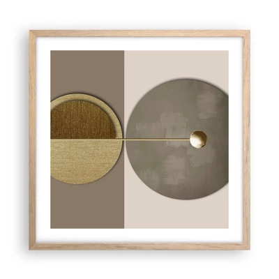 Poster in light oak frame - Perfect Balance - 50x50 cm