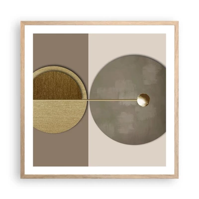 Poster in light oak frame - Perfect Balance - 60x60 cm