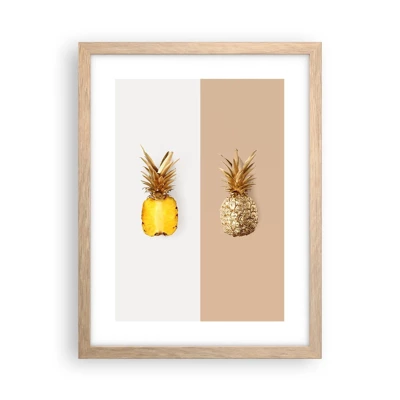 Poster in light oak frame - Pineapple for Us - 30x40 cm