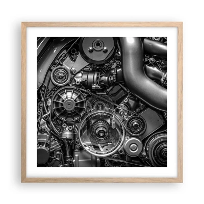 Poster in light oak frame - Poetry of Mechanics - 50x50 cm