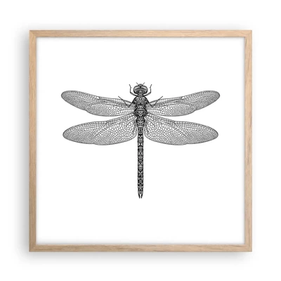 Poster in light oak frame - Precision of Nature - 50x50 cm