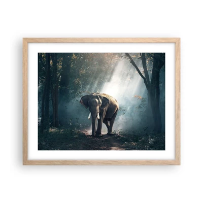 Poster in light oak frame - Quiet Stroll - 50x40 cm