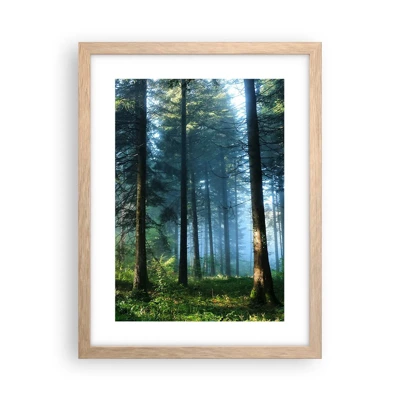 Poster in light oak frame - Radiant at Dawn - 30x40 cm