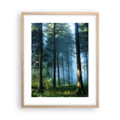 Poster in light oak frame - Radiant at Dawn - 40x50 cm