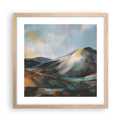 Poster in light oak frame - Raw and Beautiful - 40x40 cm