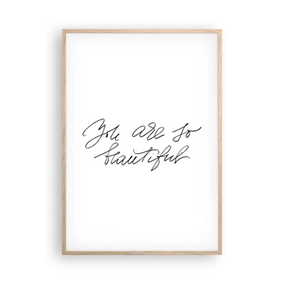 Poster in light oak frame - Really, Believe Me... - 70x100 cm