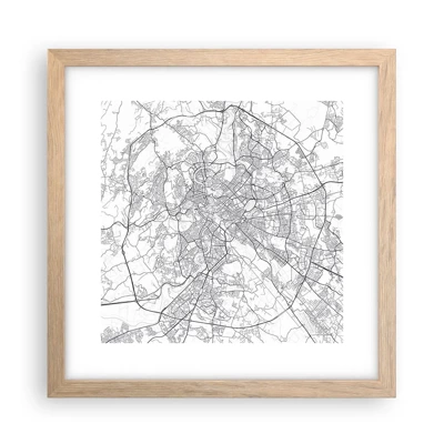 Poster in light oak frame - Roman Circle - 30x30 cm