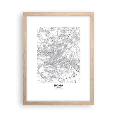 Poster in light oak frame - Roman Circle - 30x40 cm