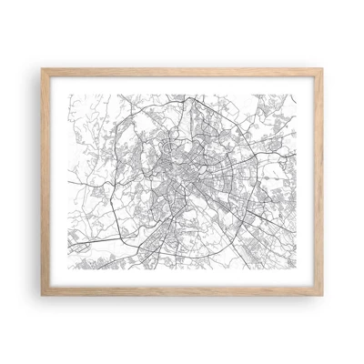 Poster in light oak frame - Roman Circle - 50x40 cm