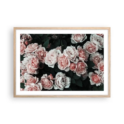 Poster in light oak frame - Rose Ensemble - 70x50 cm