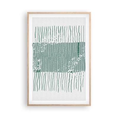 Poster in light oak frame - Sea Abstract - 61x91 cm