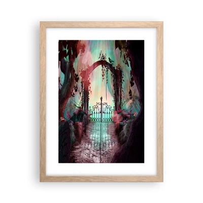 Poster in light oak frame - Secret Garden - 30x40 cm