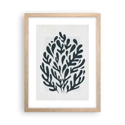 Poster in light oak frame - Shapes of Nature - 30x40 cm