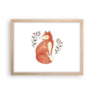 Poster in light oak frame - Small Ginger - 40x30 cm