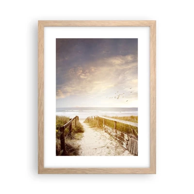 Poster in light oak frame - Space of Tranquility - 30x40 cm