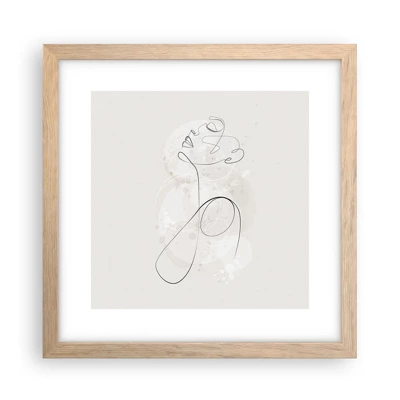 Poster in light oak frame - Spiral of Beauty - 30x30 cm