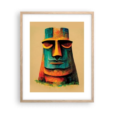 Poster in light oak frame - Statuesque but Friendly - 40x50 cm