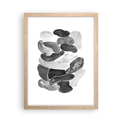 Poster in light oak frame - Stone Abstract - 30x40 cm