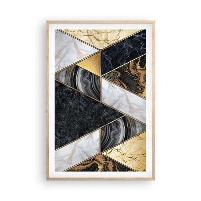 Poster in light oak frame - Stone on Stone - 61x91 cm