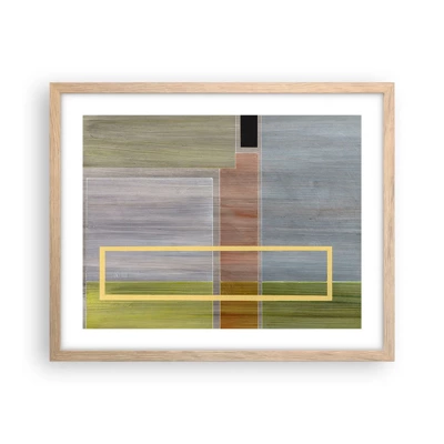 Poster in light oak frame - Straight and Calm - 50x40 cm