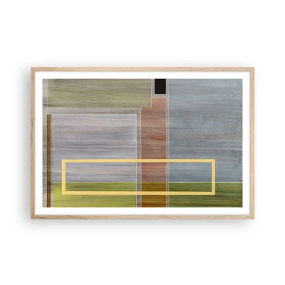 Poster in light oak frame - Straight and Calm - 91x61 cm