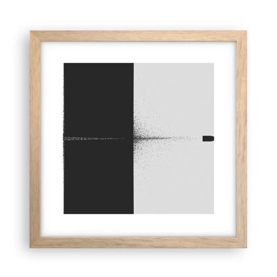 Poster in light oak frame - Straight to the Point - 30x30 cm