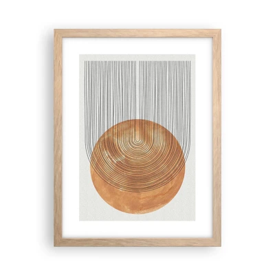 Poster in light oak frame - Sunny Composition - 30x40 cm