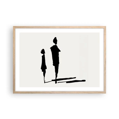 Poster in light oak frame - Surely Together? - 70x50 cm