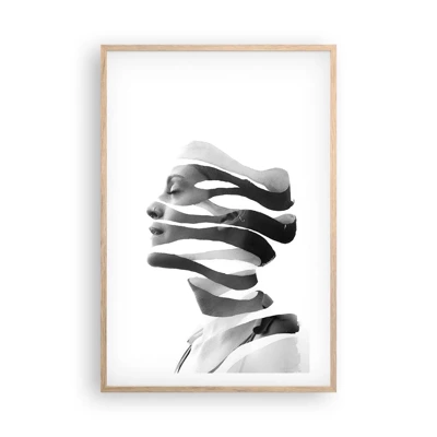 Poster in light oak frame - Surrealistic Portrait - 61x91 cm