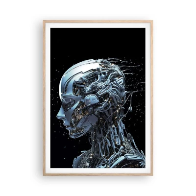 Poster in light oak frame - Technology Is a Woman - 70x100 cm