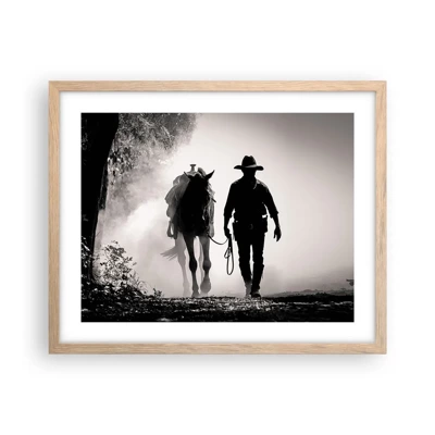 Poster in light oak frame - Texan Morning - 50x40 cm