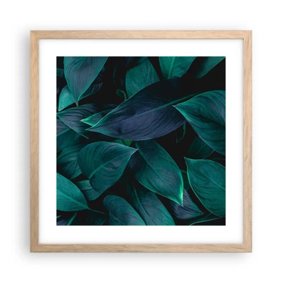 Poster in light oak frame - The Green Itself - 40x40 cm