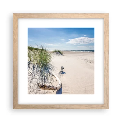 Poster in light oak frame - The Most Beautiful? Baltic One - 30x30 cm